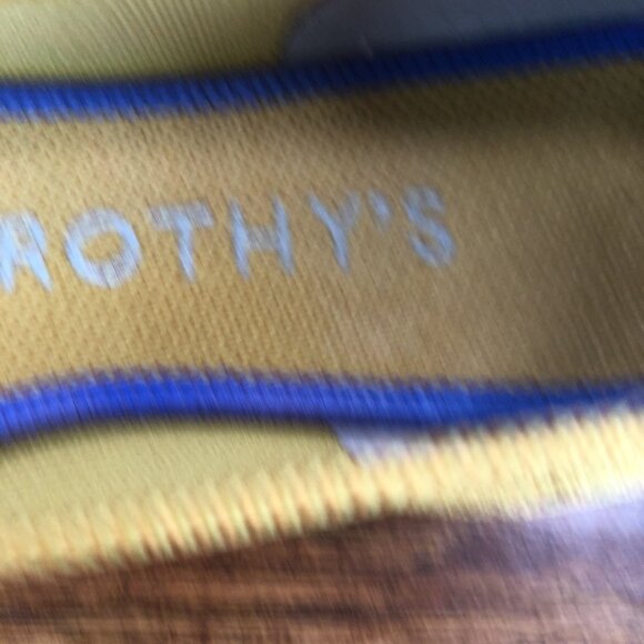 Rothys The Point Flats Fabric Womens Size 9 Yellow Knit Slip On Ballet Shoes - Picture 9 of 10